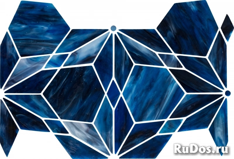 Мозаика облицовочная стеклянная Mosaico piu Diamond DE.0V39_Blu ( м2) фото