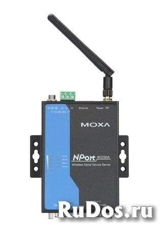 Сервер MOXA NPort W2250A-T 2 Port Wireless Device Server, 3-in-1, 802.11 a/b/g WLAN, 12-48 VDC фото