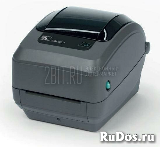 Zebra TT Printer GX430t; 300dpi, EU and UK Cords, EPL2, ZPL II, USB, Serial, Ethernet, Cutter - Liner and Tag фото