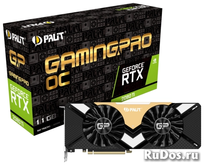 Видеокарта Palit GeForce RTX 2080 Ti 1350MHz PCI-E 3.0 11264MB 14000MHz 352 bit HDMI 3xDisplayPort HDCP GamingPro OC фото