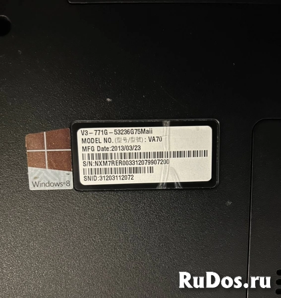 Продам ноутбук Acer v3-771g (core i5), диагональ17.3" (Подробнее изображение 5