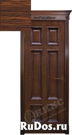 Дверь межкомнатная Оникс Гранд со штапиком Флора глухая Цвет quot;Эбенquot; фото
