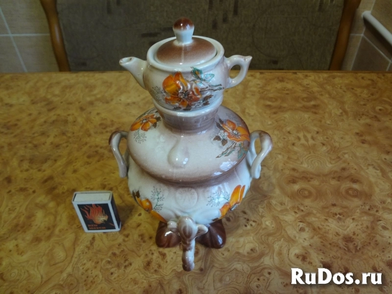 Керамический самовар с чайником декоративный фотка