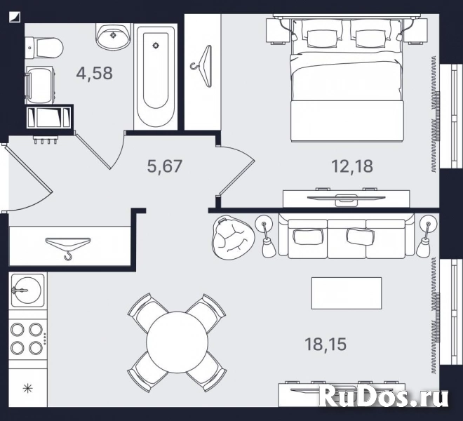 Продам 2 комнатную квартиру 40 м2 фото