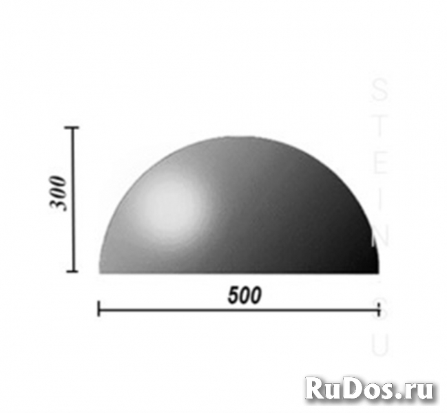 Бетонная полусфера d500хh300 мм. изображение 3