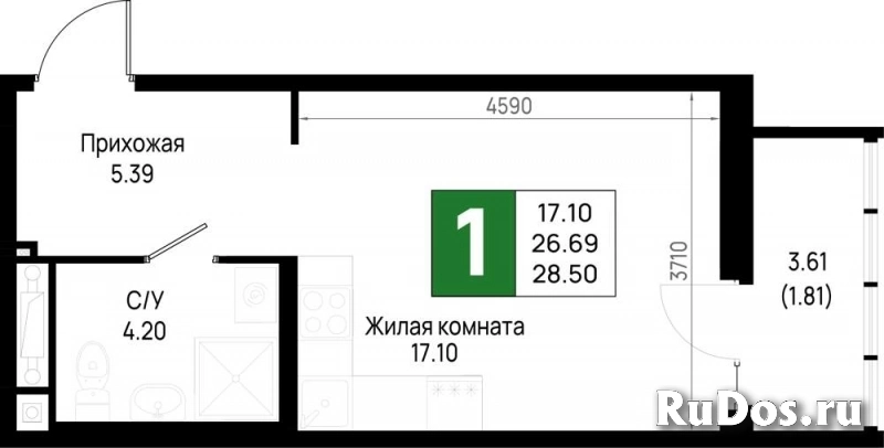 Продам 1 комнатную квартиру 28 м2 фото
