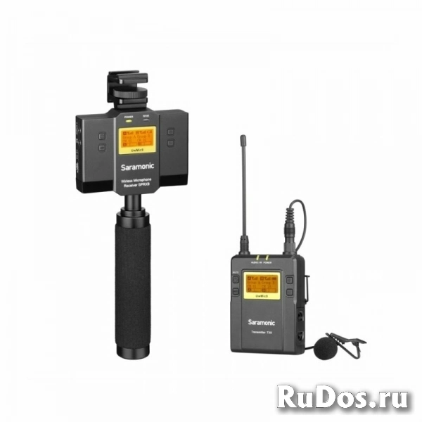 Радиопетличка Saramonic UwMic9 TX9+SPRX9 с 1 передатчиком и 1 приемником с держателем смартфона фото