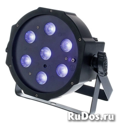 Прожектор LED PAR 38 Cameo Flat PAR Can 1 UV 7 x 3W IR BK фото