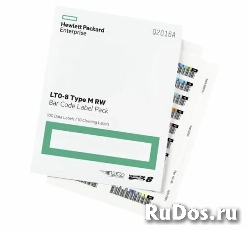 Наклейка HPE Q2015A Ultrium8 30 Tb bar code label pack (100 data + 10 cleaning) for Q2078A (for libraries/autoloaders) фото