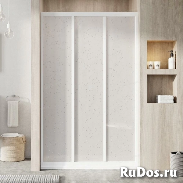 Душевая дверь Ravak Supernova ASDP3-130 130x188 профиль белый, пластик Pearl без поддона фото