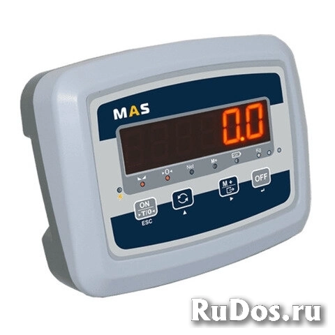 Весы товарные напольные MAS ProMAS PM1E-500 6080, LED, АКБ, RS232, 500кг, 200гр, 800*600, с поверкой, съемная стойка фото