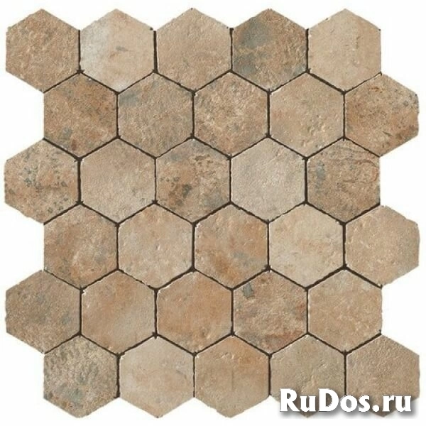 Плитка Atlas Concorde AIX Beige Honeycomb Tumbled A0UB 30x31 Неглазурованный фото