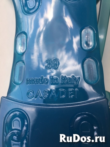 Сланцы сандалии новые casadei италия 39 размер голубые силикон ст изображение 5