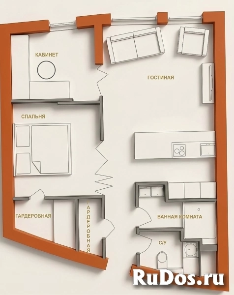 Продам 2 комнатную квартиру 93 м2 изображение 3