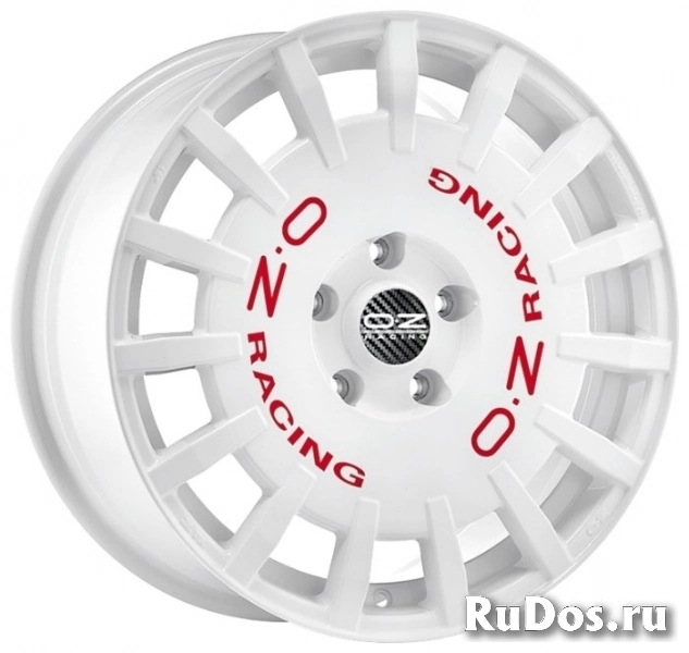 Колесный диск OZ Racing Rally Racing 7x17/4x108 D75 ET40 Race White + Red Lettering фото