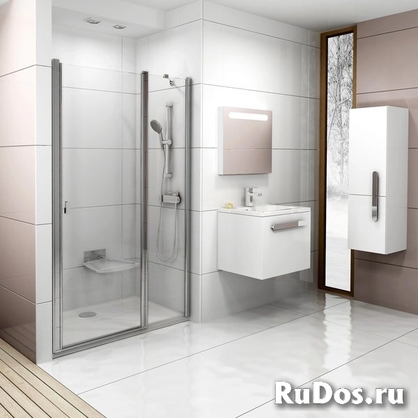 Душевая дверь в нишу Ravak CSD2-110 Transparent, профиль блестящий фото