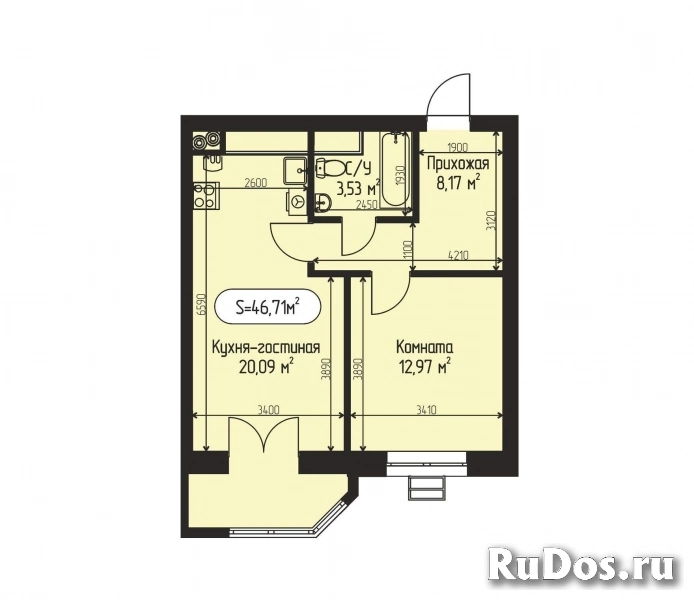 Продам 1 комнатную квартиру 46 м2 фото