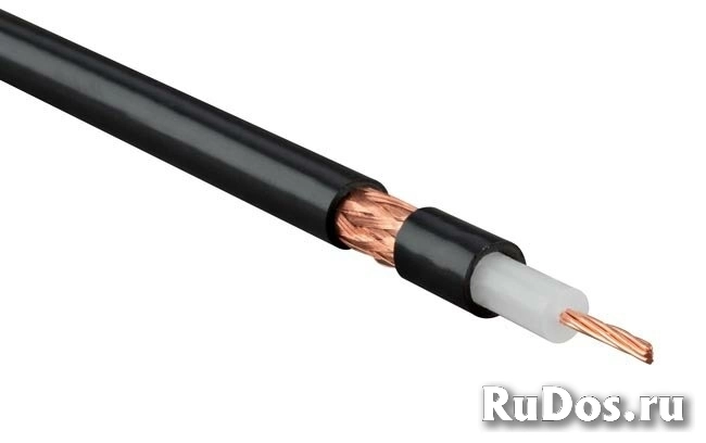 Hyperline COAX-RG8-500 (500 м) Кабель коаксиальный RG-8, 50 Ом, жила - 13 AWG (7x0.72мм), общий диаметр 10.2мм, PVC, черный фото