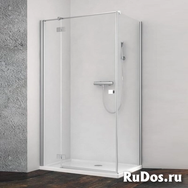 Дверь душевого уголка Radaway Essenza New KDJ 110 L профиль Черный стекло прозрачное фото