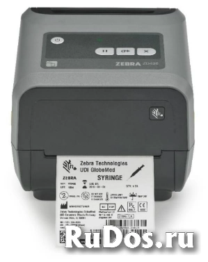 Термотрансферный принтер этикеток настольный Zebra TT ZD420 TT Printer ZD420, Standard EZPL 203 dpi, EU and UK Cords, USB, USB Host, Modular Connectivity Slot фото