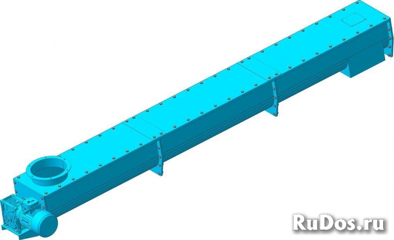 Транспортер шнековый, конвейер винтовой, шнек в желобе изображение 3