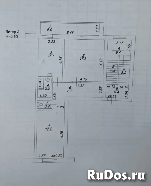 Продам 2 комнатную квартиру 53.5 м2 изображение 3