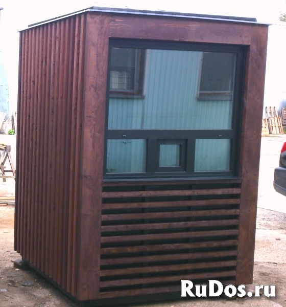 Пост охраны 1,6х1,6х2,5м, бруски лиственницы экостиль изображение 3