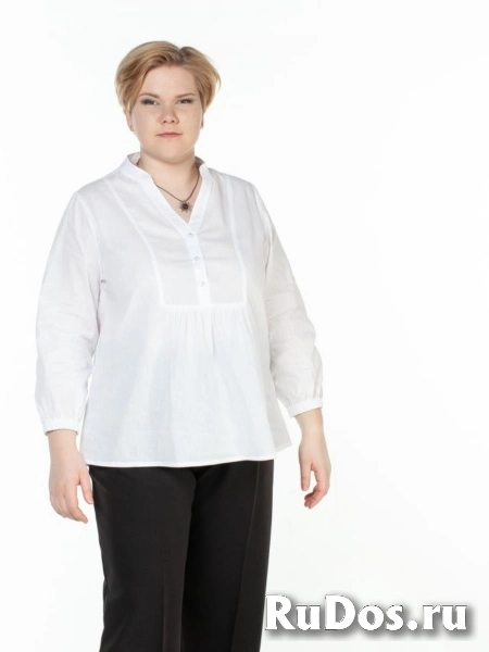 "Макошь- эко одежда" Блузка летняя нарядная хлопок изображение 4