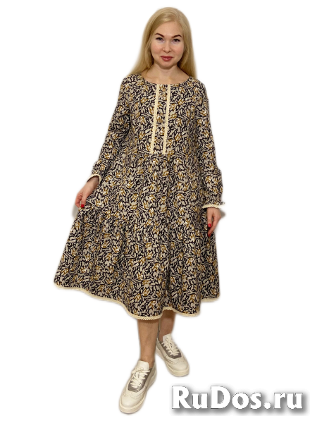 Платье женское ярусное нарядное теплое / Макошь- эко одежда фотка