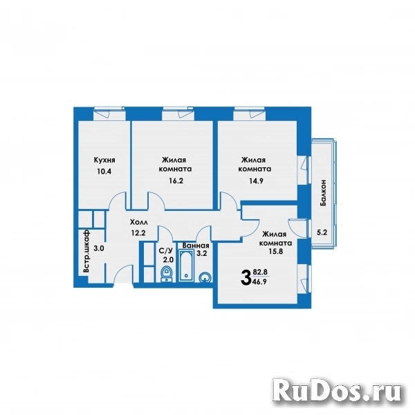 Продам 3 комнатную квартиру 83 м2 фото