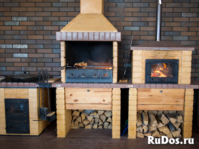 Печь барбекю с мангалом Принц для беседки или участка изображение 6