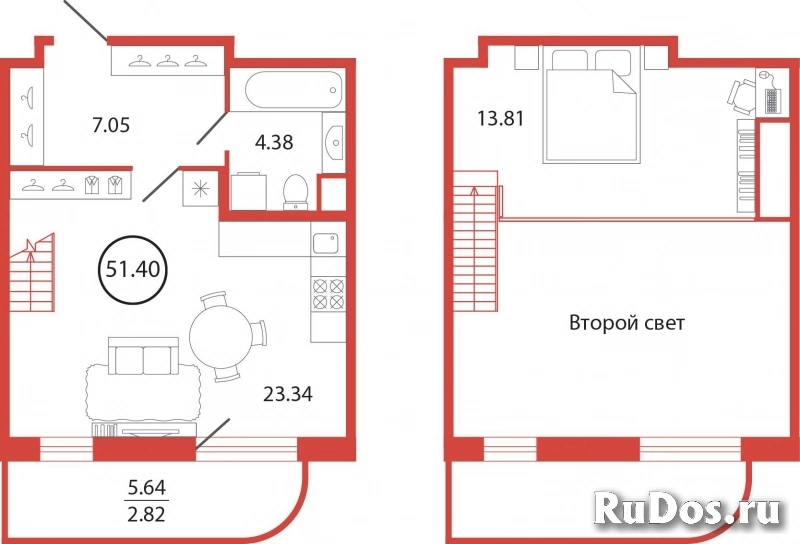 Продам 1 комнатную квартиру 51 м2 фото