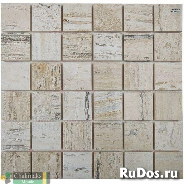 Мозаика Chakmaks Anatolian Stone Vanilla Wood 50x50 mm 31.8x31.8 фото