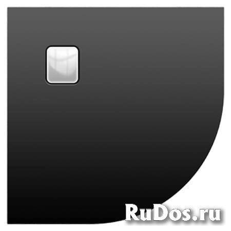 Поддон акриловый RIHO BASEL 451 (900х900х45) полукруглый, с сифоном, черный матовый фото