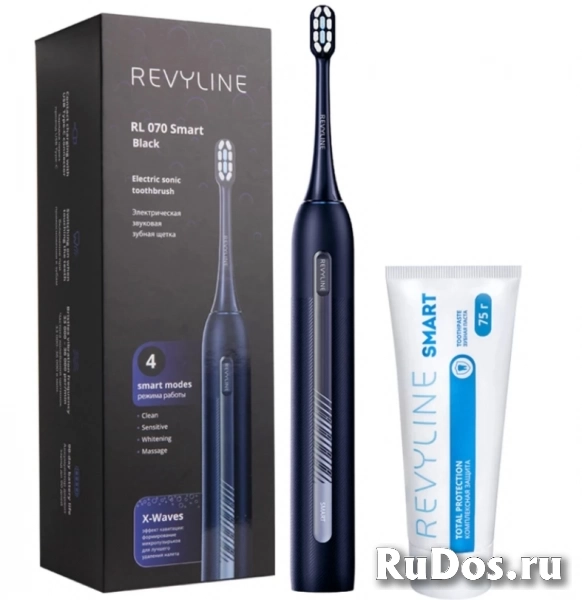 Электрическая щетка Revyline RL070 Black и паста для зубов Смарт фото