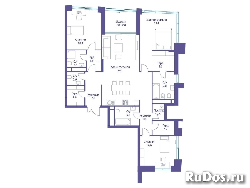Продам 3 комнатную квартиру 152 м2 фото