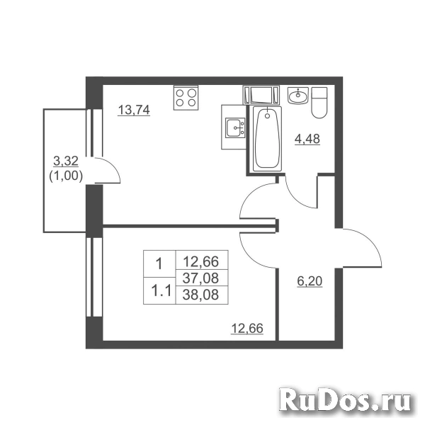 Продам 1 комнатную квартиру 36 м2 фото