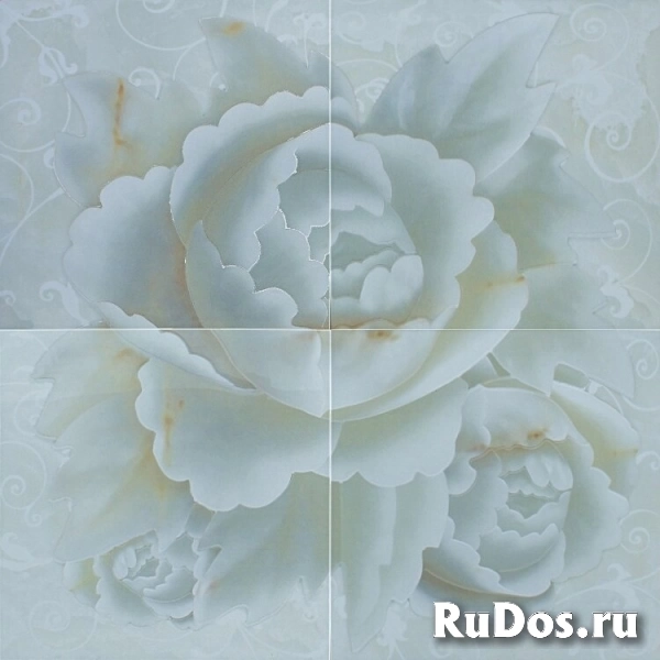 керамическая плитка Infinity Ceramic Sky Verde Roseton 120x120 (60x60x4) фото