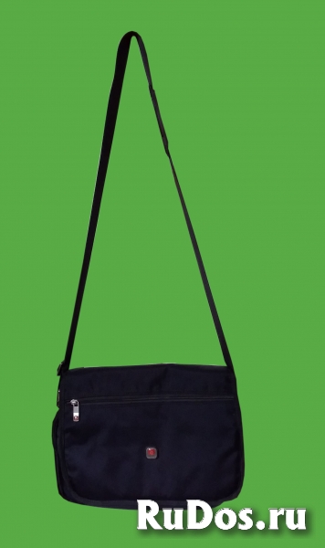 Наплечная сумка кросс-боди, черная,  из полиэстера, новая изображение 3