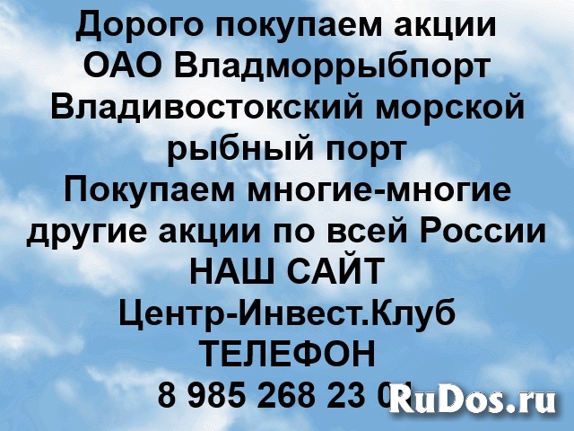 Покупаем акции ОАО Владморрыбпорт и любые другие акции по всей Ро фото