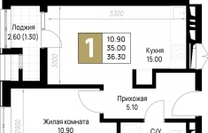 Продам 1 комнатную квартиру 36.3 м2 в объявлении 6 фото Продам 1 комнатную квартиру 36.3 м2 картинка из объявления