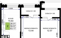 Продам 2 комнатную квартиру 63.17 м2 в объявлении 10 фото Продам 2 комнатную квартиру 63.17 м2 картинка из объявления