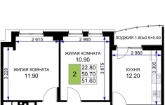 Продам 2 комнатную квартиру 51.7 м2 в объявлении 10 фото Продам 2 комнатную квартиру 51.7 м2 картинка из объявления