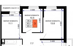 Продам 3 комнатную квартиру 66 м2 картинка из объявления
