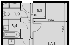 Продам 1 комнатную квартиру 40.7 м2 картинка из объявления