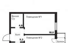 Продам 1 комнатную квартиру 45 м2 картинка из объявления