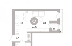 Продам 1 комнатную квартиру 31.64 м2 в объявлении 10 фото Продам 1 комнатную квартиру 31.64 м2 картинка из объявления
