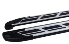 Пороги площадки Can Otomotiv на Ниссан Террано 2014-2020 модель №10 Corund Silver, алюминиевые, арт:DCDU.53.0448-1 картинка из объявления