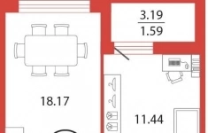 Продам 2 комнатную квартиру 64 м2 картинка из объявления