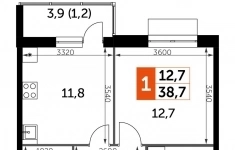 Продам 1 комнатную квартиру 38 м2 картинка из объявления